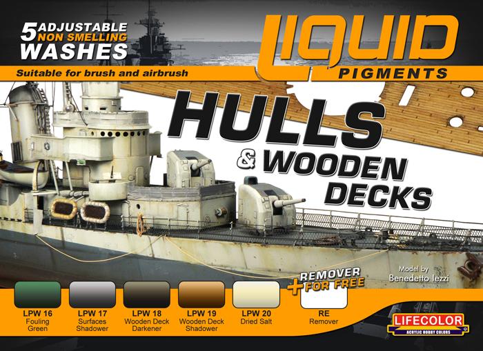 Hulls & Wooden Decks Ship Weathering Liquid Pigments Set